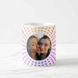 Easy Modern & Trendy One Photo & Multi Hearts Kaffeetasse
