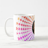 Easy Modern & Trendy One Photo & Multi Hearts Kaffeetasse (Links)