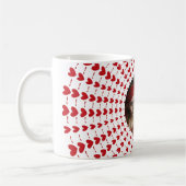 Easy Modern & Trendy One Photo & Red Hearts Kaffeetasse (Links)