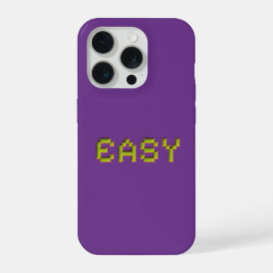 EASY Neon-Pixel-Art-iPhone-Hülle - Lila 3D Gaming iPhone 15 Pro Hülle