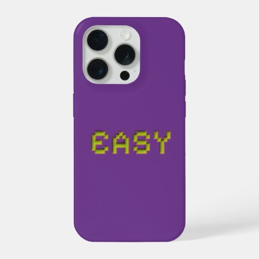 EASY Neon-Pixel-Art-iPhone-Hülle - Lila 3D Gaming iPhone Hülle (Rückseite)