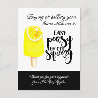 Easy Peasy Lemon Immobilien-Marketing-Postkarte Postkarte