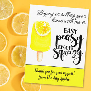 Easy Peasy Lemon Real Estate Marketing Postkarte