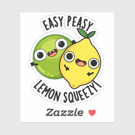 Easy Peasy Lemon Squeezy Funny Fruit Pub Aufkleber (Blatt)