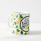 Easy Peasy Lemon Squeezy Funny Zitat Lemon Muster Kaffeetasse (Vorderseite Links)
