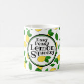 Easy Peasy Lemon Squeezy Funny Zitat Lemon Muster Kaffeetasse (Mittel)
