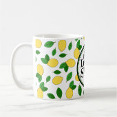 Easy Peasy Lemon Squeezy Funny Zitat Lemon Muster Kaffeetasse (Links)