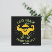 Easy Peasy Lemon Squeezy Geschenk - Funny Hello Su Einladung (Stehend Vorderseite)