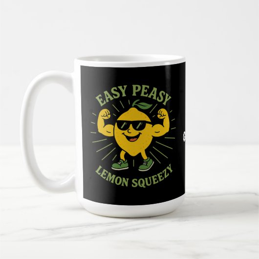 Easy Peasy Lemon Squeezy Geschenk - Funny Hello Su Kaffeetasse (Links)