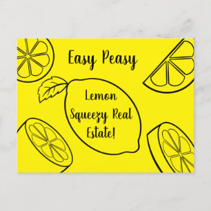 Easy Peasy Lemon Squeezy Immobilien  Postkarte