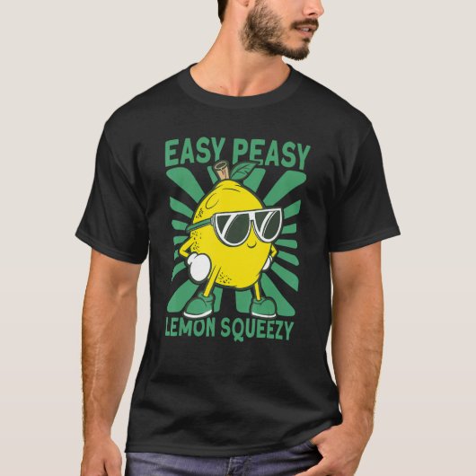 Easy Peasy Lemon Squeezy Lemonade Stand Crew T-Shirt (Vorderseite)