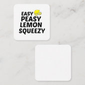 EASY PEASY LEMON SQUEEZY QUADRATISCHE VISITENKARTE (Vorne/Hinten)
