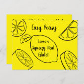 Easy Peasy Lemon Squeezy Real Anwesen Postkarte (Vorne/Hinten)