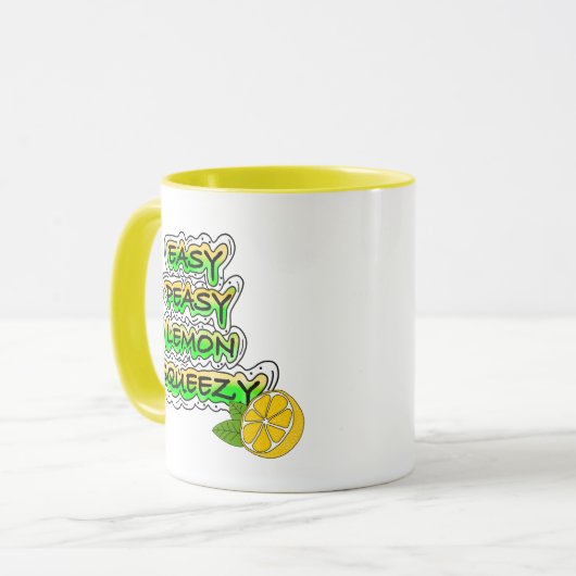 Easy Peasy Lemon Squeezy Tasse (Vorderseite Links)