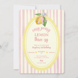 Easy Peasy Lemon Three-zy 3. Geburtstag Einladung