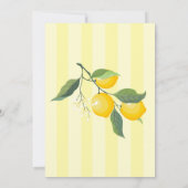 Easy Peasy Lemon Three-zy Geburtstag Einladung (Rückseite)