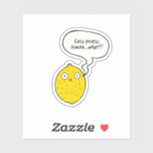 Easy Peasy Lemon Was?! Aufkleber (Blatt)
