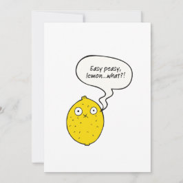 Easy Peasy Lemon Was?! Grußkarte Karte