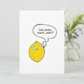 Easy Peasy Lemon What?! Greeting Card Karte (Stehend Vorderseite)