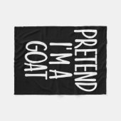 Easy Pretend I'm Goat Costume Gift Funny Farmer Ha Fleecedecke (Vorderseite (Horizontal))