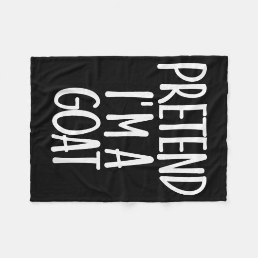 Easy Pretend I'm Goat Costume Gift Funny Farmer Ha Fleecedecke (Vorderseite (Horizontal))