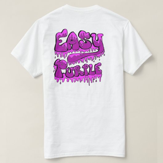 Easy Purple Back Design T T-Shirt (Design Rückseite)