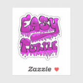 Easy Purple Drip Logo Sticker (Blatt)