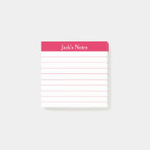 Easy Read Cherry Red Lined Personalized Post-it Klebezettel (Vorderseite)