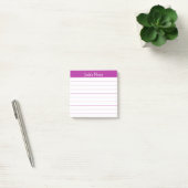 Easy Read Classic Dark Pink Lined Personalized Post-it Klebezettel (Büro)