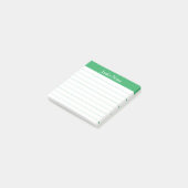 Easy Read Classic Green Lined Personalized Post-it Klebezettel (angewinkelt)