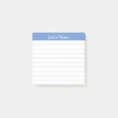 Easy Read Classic Light Blue Lined Personalized Post-it Klebezettel (Vorderseite)