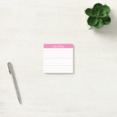 Easy Read Pink Lined Personalized Post-it Klebezettel (Büro)