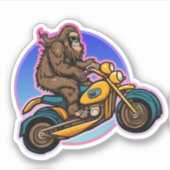 Easy Rider Motorrad Daddy Sasquatch Aufkleber (Vorderseite)