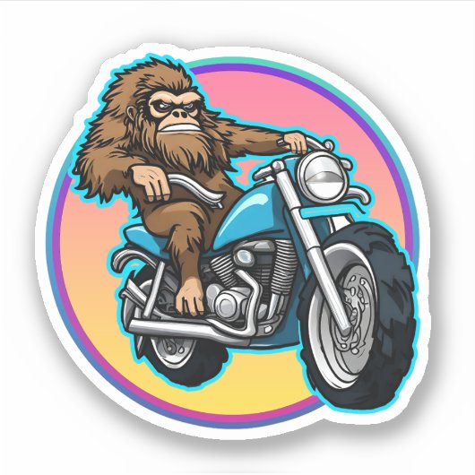 Easy Rider Motorrad Daddy Sasquatch Aufkleber (Vorderseite)