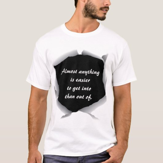 Easy Slogan Zitat Murphy's Gesetz T-Shirt (Vorderseite)