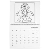 Easy Space Coloring Calendar Kalender (Jan 2027)
