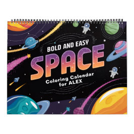 Easy Space Coloring Calendar Kalender