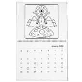 Easy Space Coloring Calendar Kalender (Jan 2026)