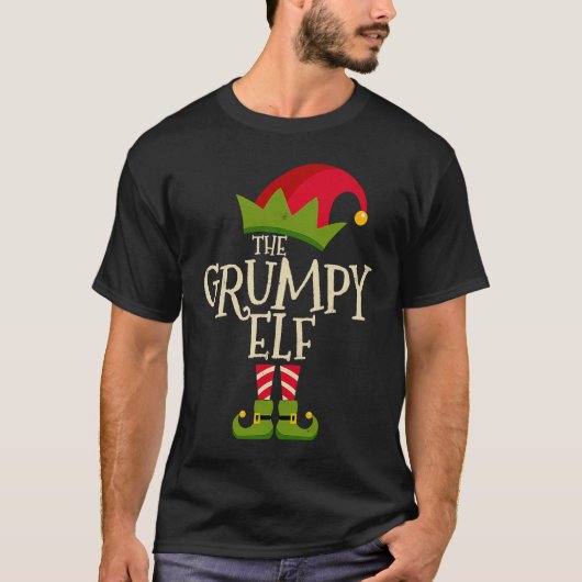 Easy The Grumpy Elf Xmas Costume Family Group Chr T-Shirt (Vorderseite)