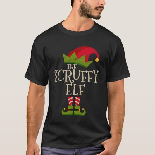 Easy The Scruffy Elf Costume Family Group Christma T-Shirt (Vorderseite)