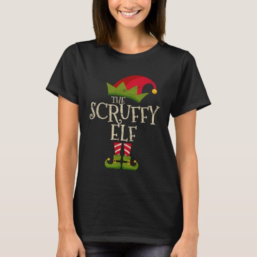 Easy The Scruffy Elf Costume Family Group Christma T-Shirt (Vorderseite)