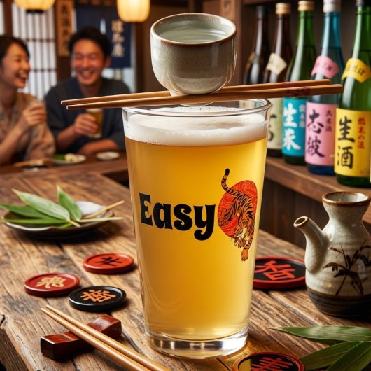 Easy Tiger Pint Glas – Fette Typografie