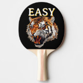 Easy Tiger Portrait Imitate Sequin Look Trendy Tischtennis Schläger (Vorderseite)