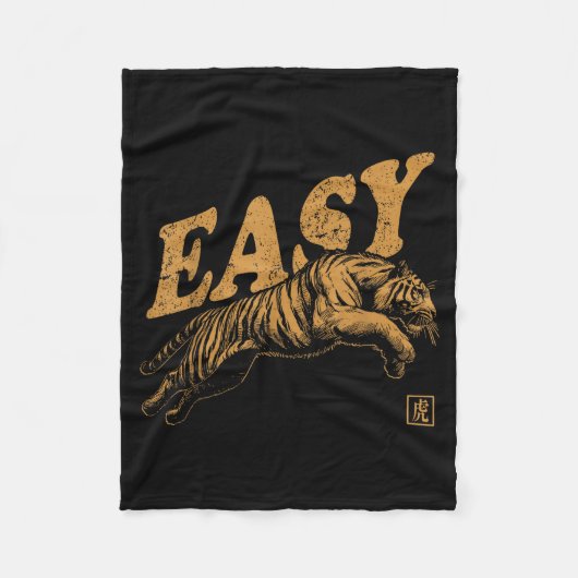 Easy Tiger Retro Distressed Vintage  Fleecedecke (Vorderseite)