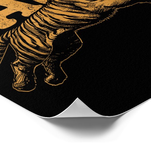 Easy Tiger Retro Distressed Vintage Poster (Ecke)