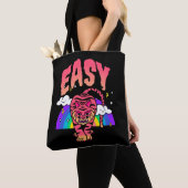 EASY Tiger Retro Rainbow Tote Bag Tiger Streifen Tasche (Von Nahem)