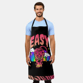 EASY Tiger Retro Regenbogen-Schürze mit Tigerstrei Schürze (Getragen)
