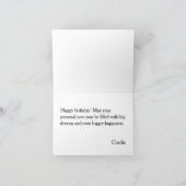 Easy to Customize Unique Bird Lover Birthday Karte (Innenseite)