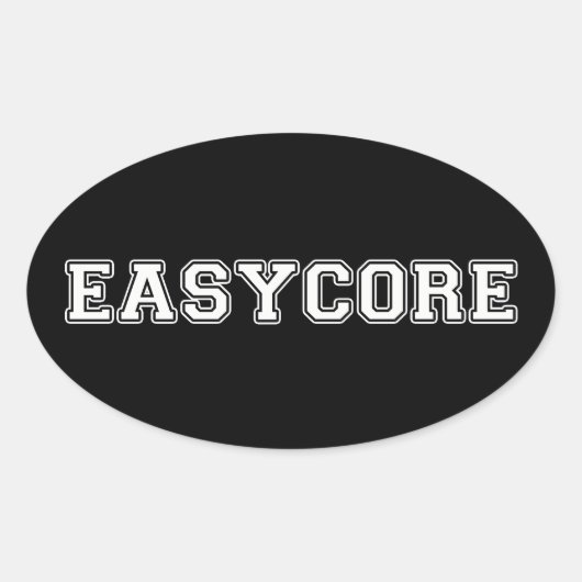 Easycore Ovaler Aufkleber (Vorderseite)