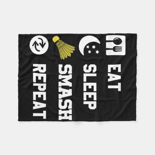 Eat1 Badminton-Spiel Fleecedecke (Vorderseite (Horizontal))